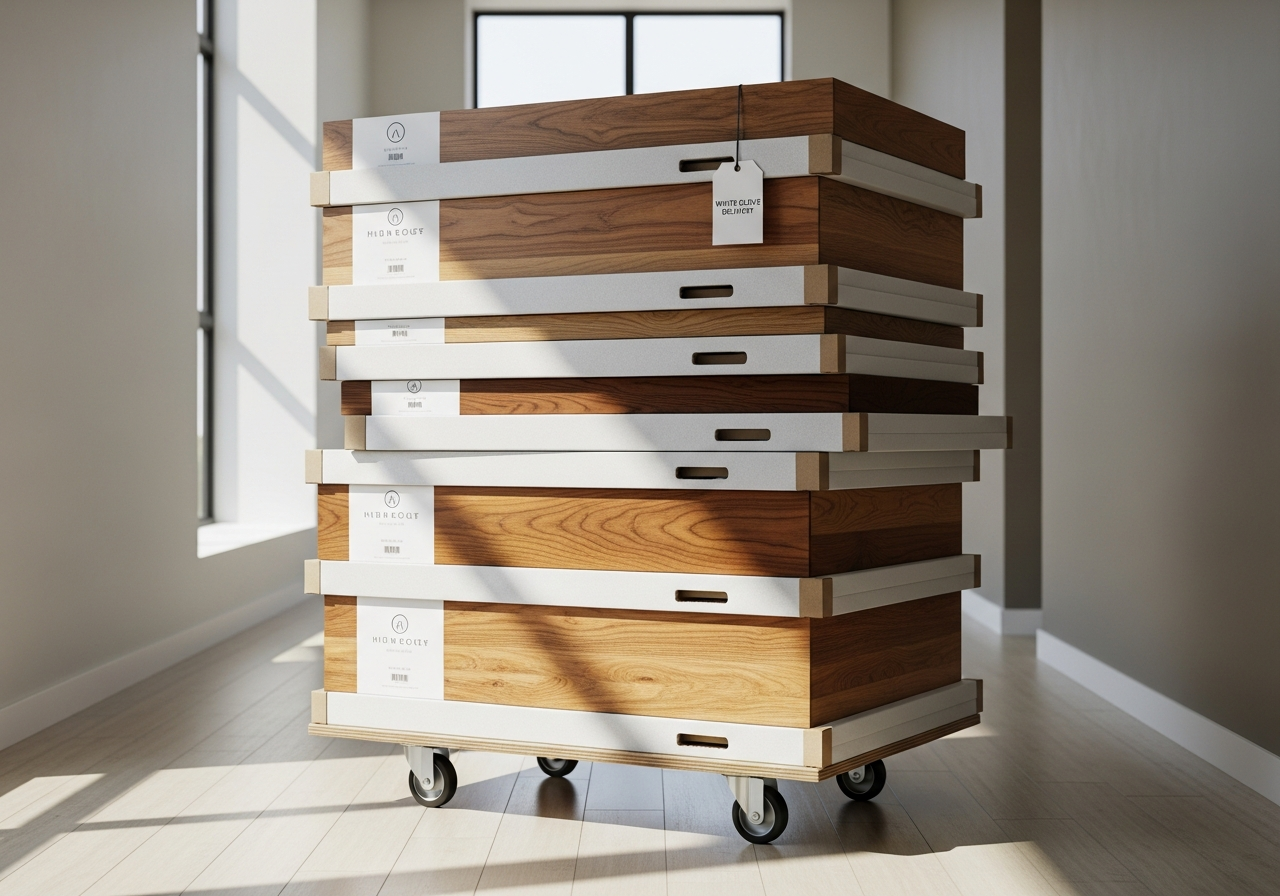 modular panels packed for delivery